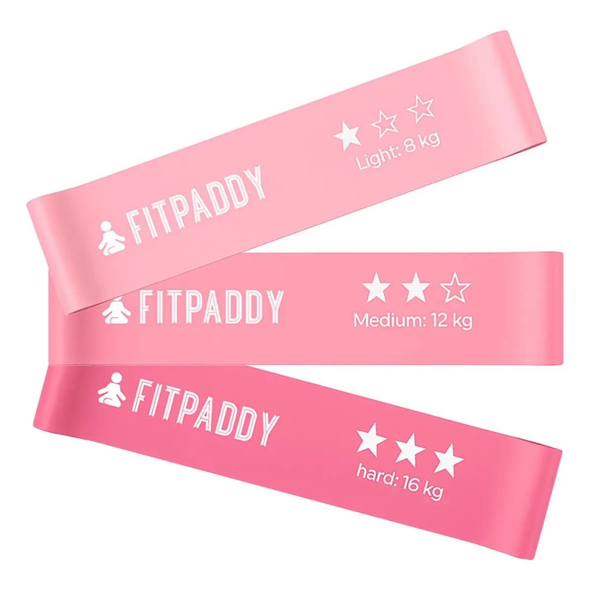 Набір стрічкових еспандерів FITPADDY 3 шт рожеві EBND02PK фото1