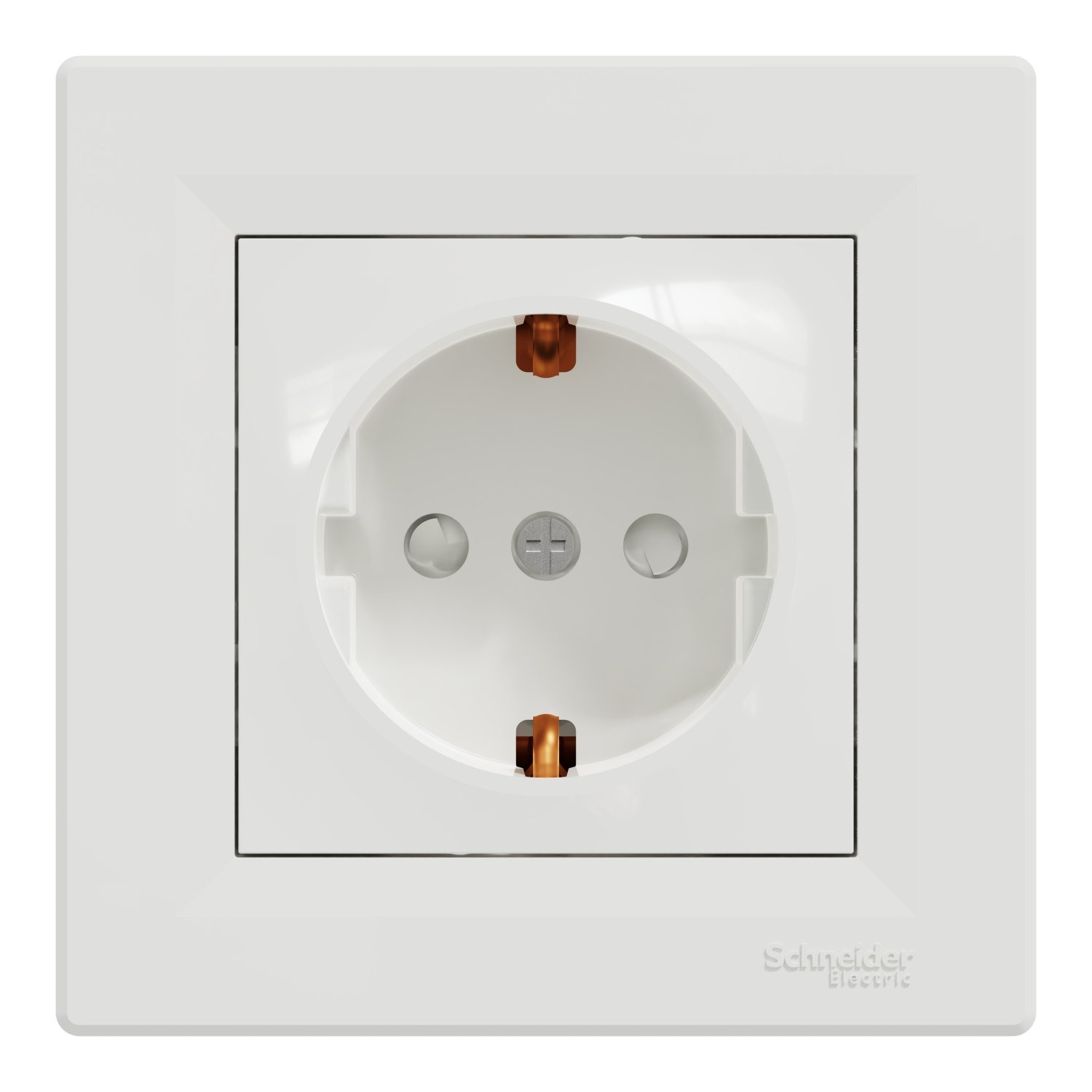 Розетка Schneider Electric ASFORA зі штор. біла (EPH2900221) фото1