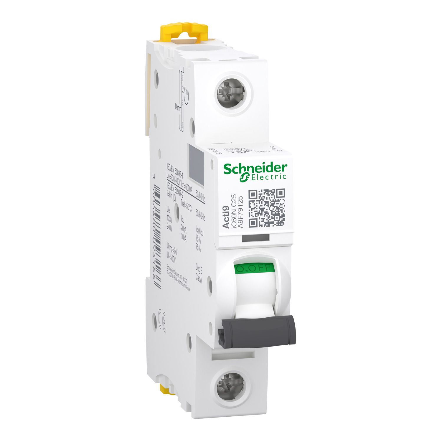 Автоматичний вимикач Schneider Electric, IC60N 1P C 25A (6kA) (A9F79125) фото1