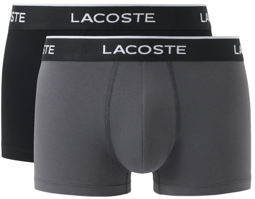 Набір трусів-боксерів чоловічих Lacoste 5H7881-I2G M 2 шт. чорні/сірі фото1