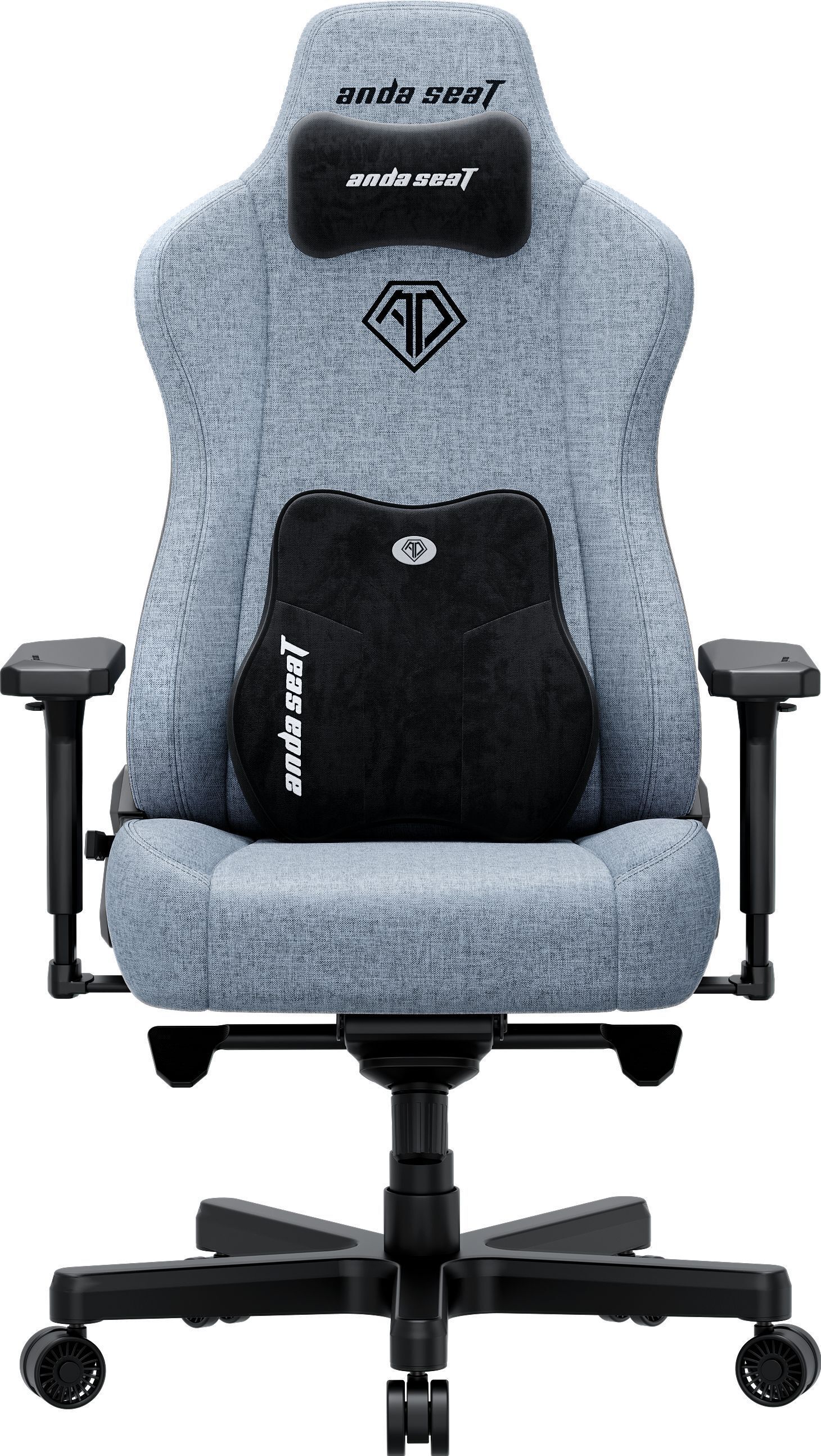 Кресло игровое Anda Seat Kaiser 3E Gray Blue Fabric Size XL фото1
