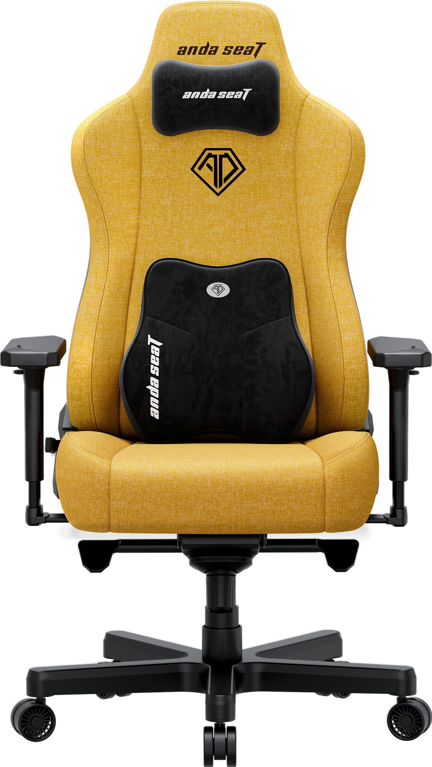 Кресло игровое Anda Seat Kaiser 3E Bright Yellow Fabric Size XL фото1