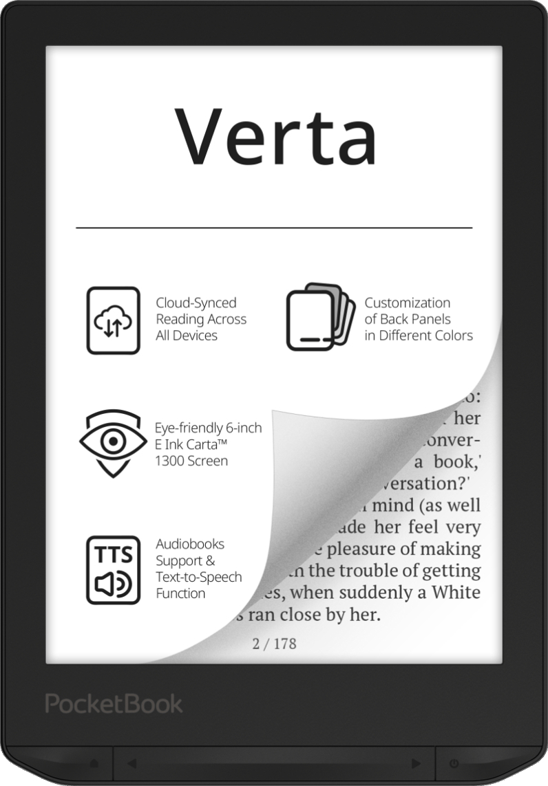 Електронна книга PocketBook 635 Verta Obsidian Black (PB635-H-WW) фото1