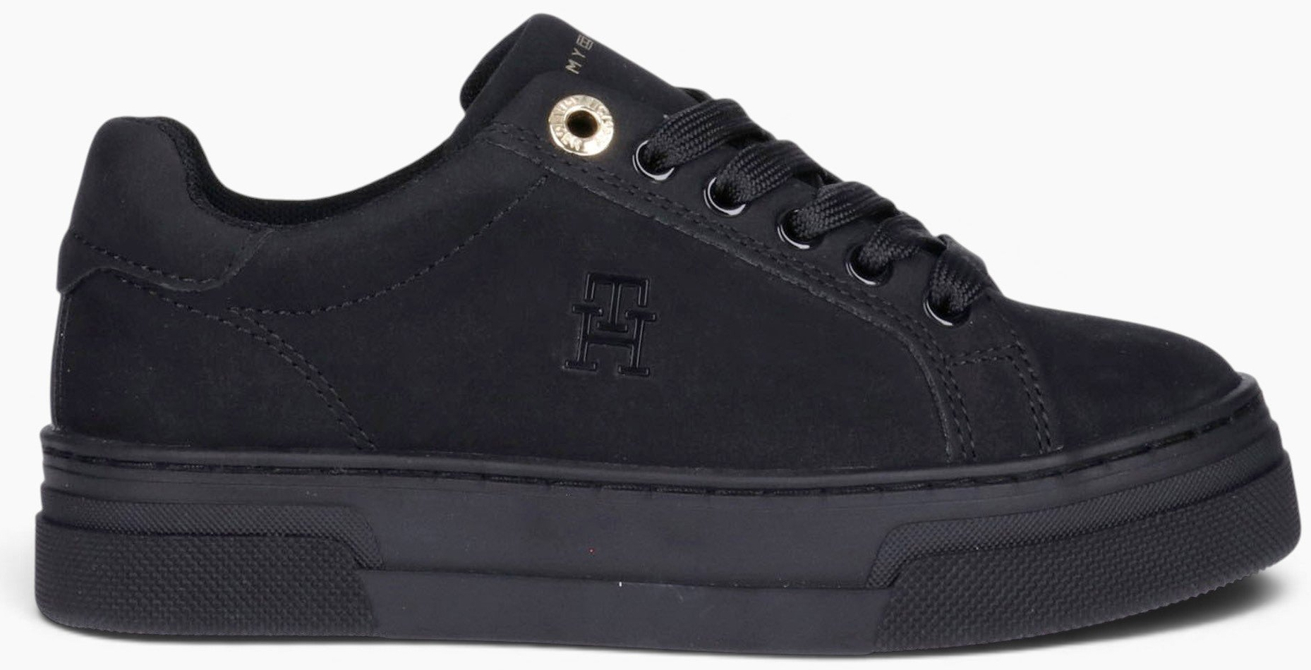 Кеды женские Tommy Hilfiger Low Cut Lace-Up Sneaker T3A9-35097-0315999 37 черные фото1