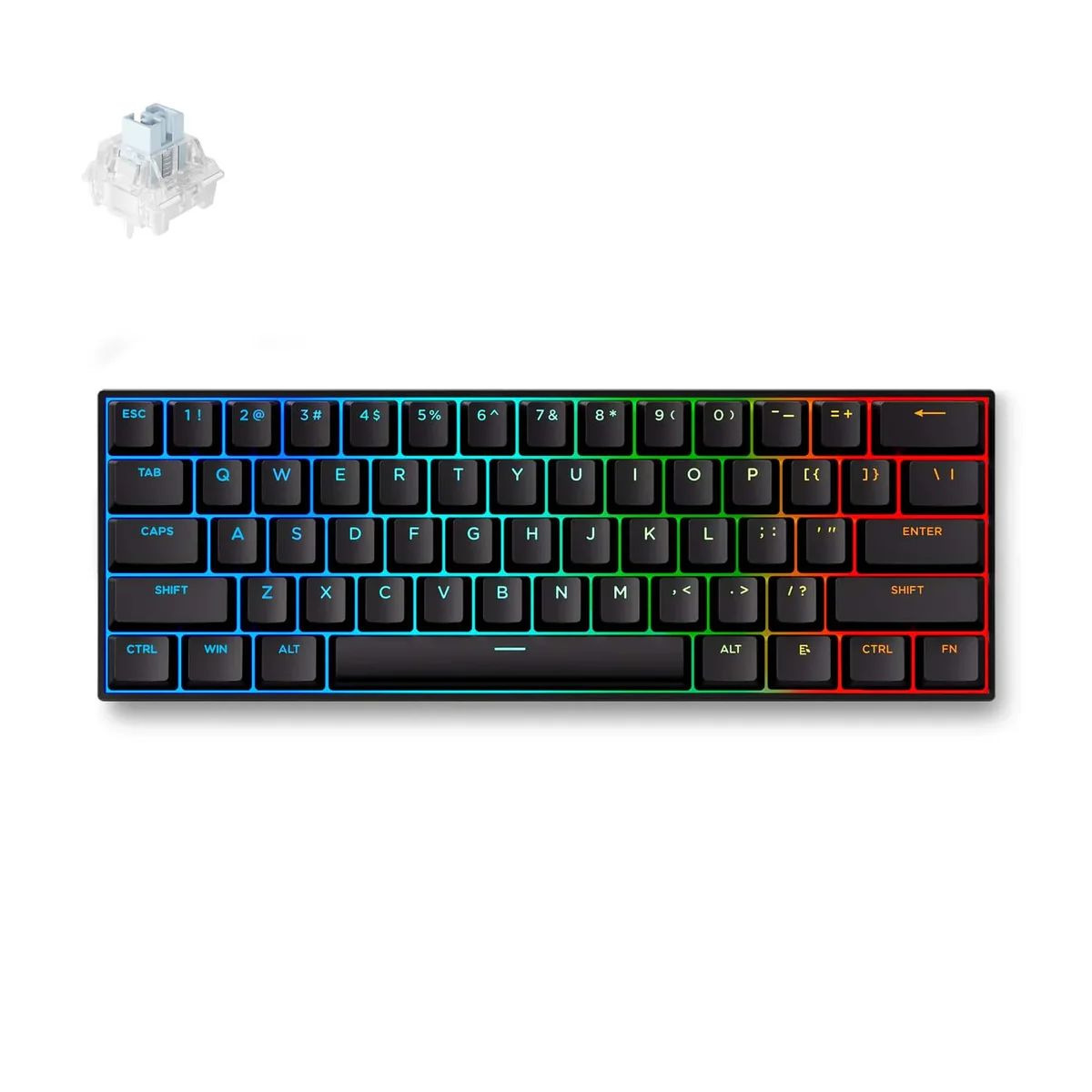 Клавіатура магнітна MCHOSE Ace 60 Pro, Ice Blue, USB-A, RGB, черный фото1