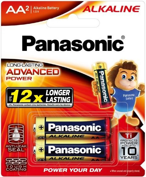 Батарейка Panasonic Alkaline AA 2 LR6T/2B фото1