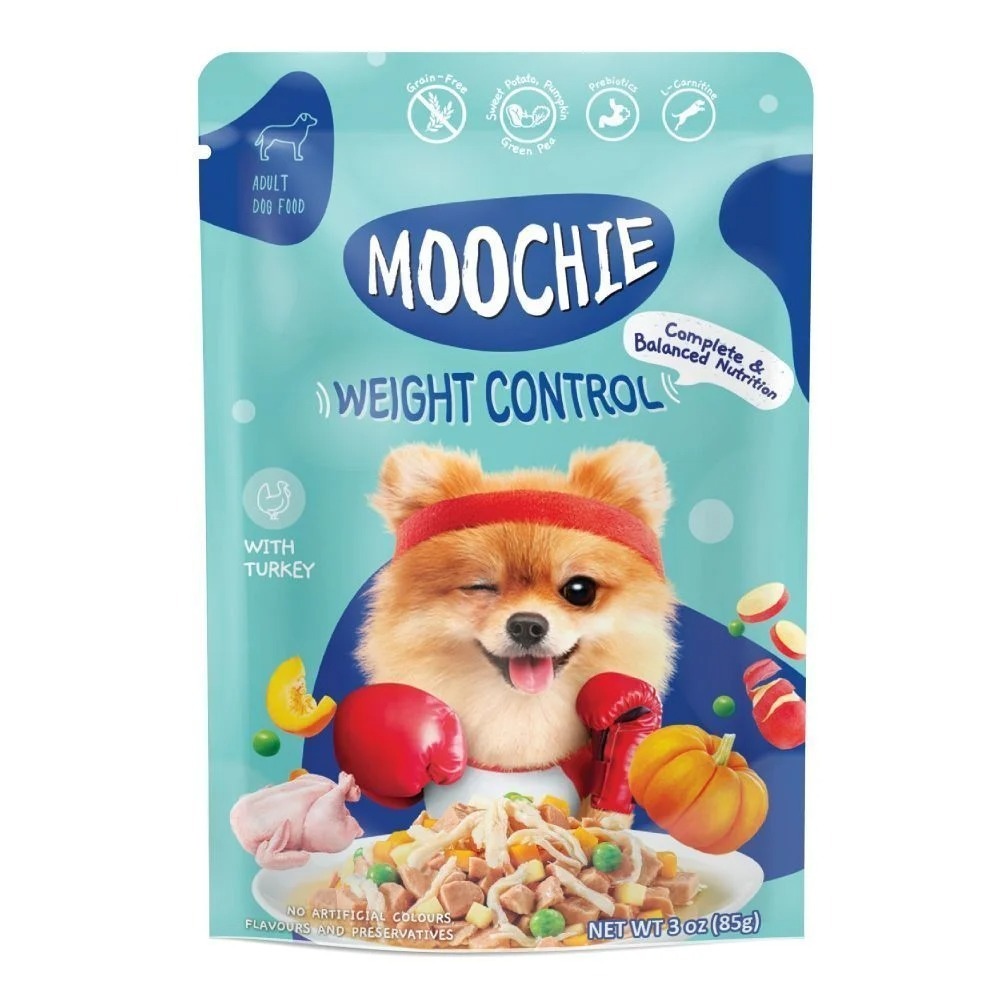 Корм влажный для собак Moochie Superfood Weight Control с индейкой 85 г фото1