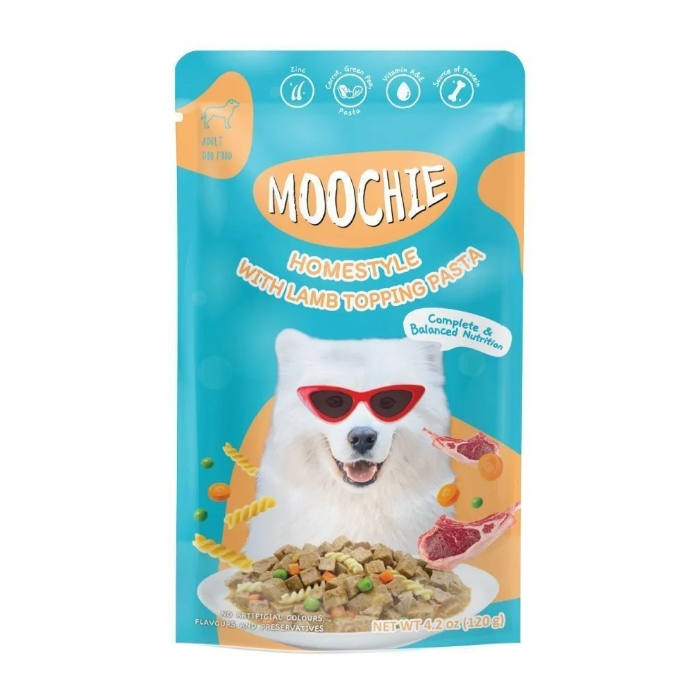 Корм влажный для собак Moochie Homestyle с ягненком и пастой 120 г фото1