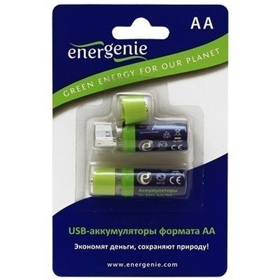 Акумулятор EnerGenie AA 1300 mAh USB 2шт.фото