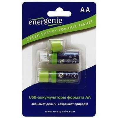 Акумулятор EnerGenie AA 1300 mAh USB 2шт.фото1